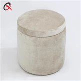 Upholstered Round Storage Ottoman