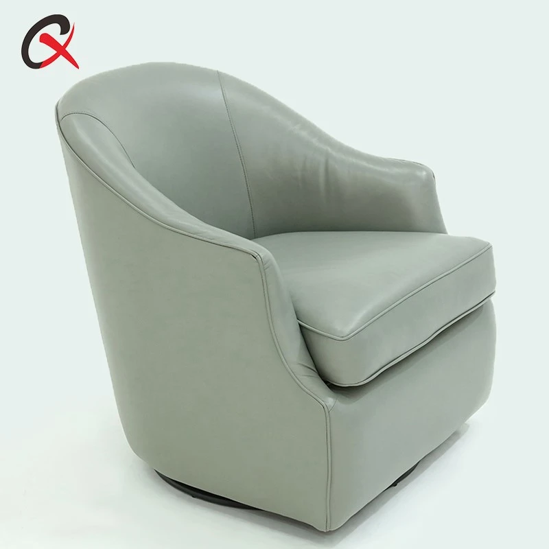 Leather swivel barrel chair Leather swivel barrel chair