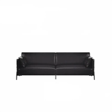 Black Leather Loveseat Sofa